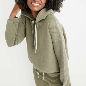 Aerie Medium Green Corded Sweatshirt